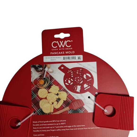 CWC Cook With Color Silicone Pancake Mold 7 in 1 Christmas Shapes - Picture 3 of 6